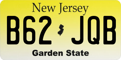 NJ license plate B62JQB