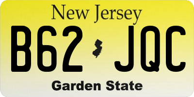 NJ license plate B62JQC