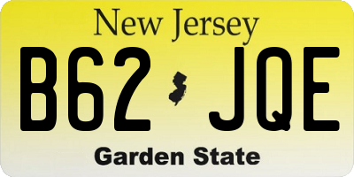 NJ license plate B62JQE