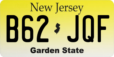 NJ license plate B62JQF