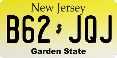 NJ license plate B62JQJ