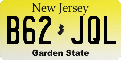 NJ license plate B62JQL