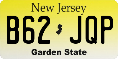 NJ license plate B62JQP