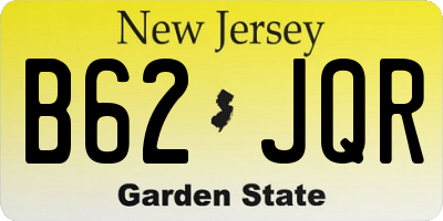 NJ license plate B62JQR