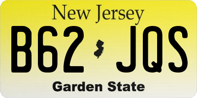 NJ license plate B62JQS