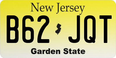 NJ license plate B62JQT