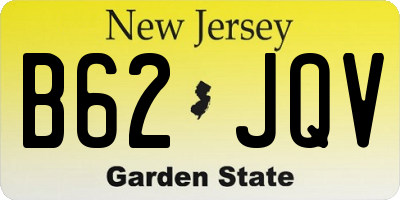 NJ license plate B62JQV