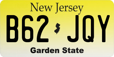 NJ license plate B62JQY