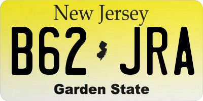 NJ license plate B62JRA