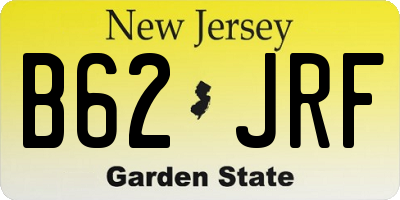 NJ license plate B62JRF