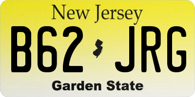 NJ license plate B62JRG