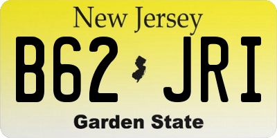 NJ license plate B62JRI
