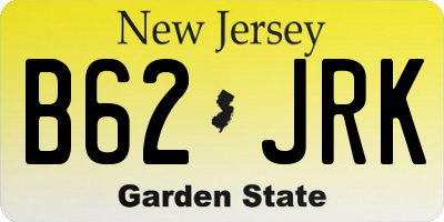 NJ license plate B62JRK