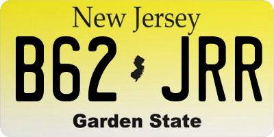 NJ license plate B62JRR