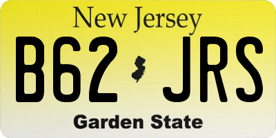 NJ license plate B62JRS