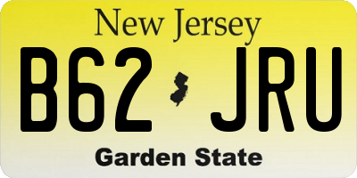 NJ license plate B62JRU