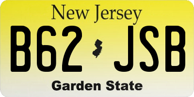 NJ license plate B62JSB