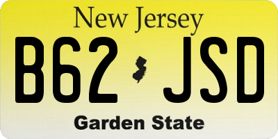 NJ license plate B62JSD