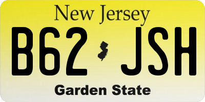 NJ license plate B62JSH