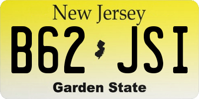 NJ license plate B62JSI