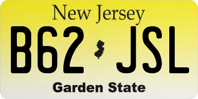 NJ license plate B62JSL