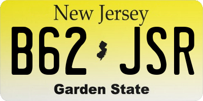 NJ license plate B62JSR