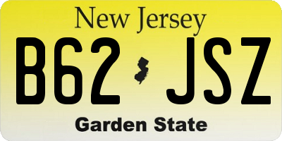 NJ license plate B62JSZ