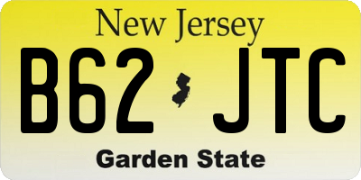 NJ license plate B62JTC