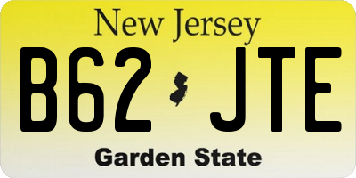NJ license plate B62JTE