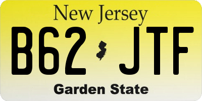 NJ license plate B62JTF