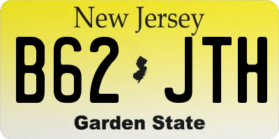 NJ license plate B62JTH