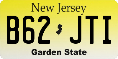 NJ license plate B62JTI