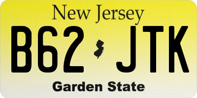NJ license plate B62JTK