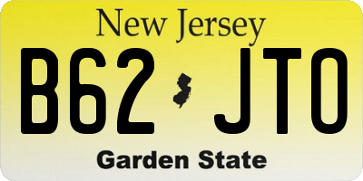 NJ license plate B62JTO