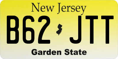 NJ license plate B62JTT