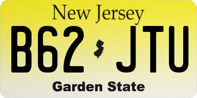 NJ license plate B62JTU