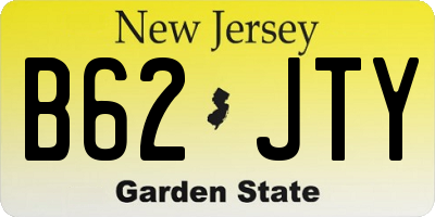 NJ license plate B62JTY