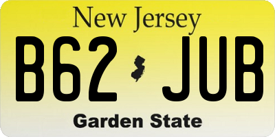 NJ license plate B62JUB
