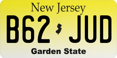 NJ license plate B62JUD