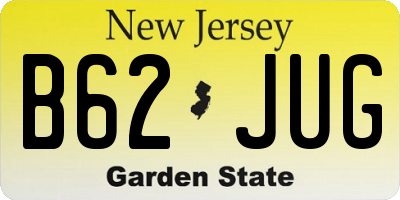 NJ license plate B62JUG