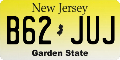 NJ license plate B62JUJ