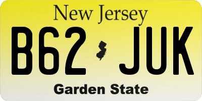 NJ license plate B62JUK