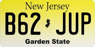 NJ license plate B62JUP
