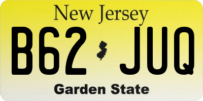 NJ license plate B62JUQ