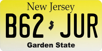 NJ license plate B62JUR
