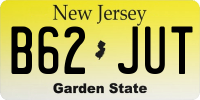 NJ license plate B62JUT
