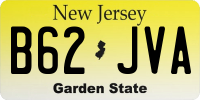 NJ license plate B62JVA