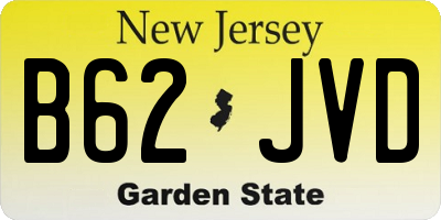 NJ license plate B62JVD