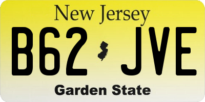 NJ license plate B62JVE