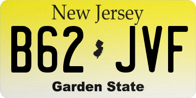NJ license plate B62JVF